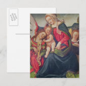 Carte Postale Musiciens Vierge et Enfant et Ange (Devant / Derrière)