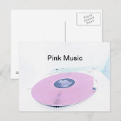 Carte Postale Musik rose (Devant / Derrière)