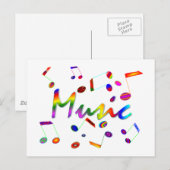 Carte Postale Musique (Devant / Derrière)