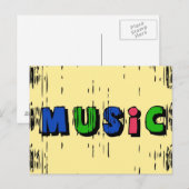 Carte Postale Musique (Devant / Derrière)