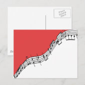 Carte postale Musique (Devant / Derrière)