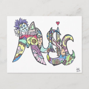 carte postale:  musique
