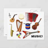 Carte Postale Musique! (Devant / Derrière)