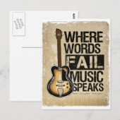 Carte Postale musique (Devant / Derrière)