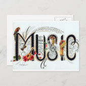 Carte Postale Musique (Devant / Derrière)