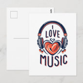 Carte Postale musique (Devant / Derrière)