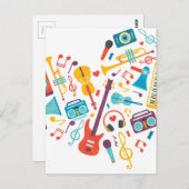 Carte Postale Musique (Devant / Derrière)