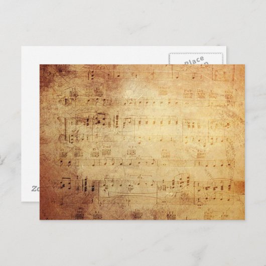 Carte Postale Musique antique (Devant / Derrière)