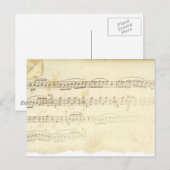 Carte Postale Musique Antique Sheet (Devant / Derrière)