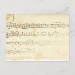 Carte Postale Musique Antique Sheet