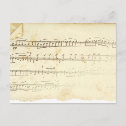 Carte Postale Musique Antique Sheet (Devant)