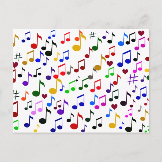 Carte Postale Musique avec amour_ (Devant)