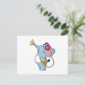Carte Postale Musique Casque d'Éléphant (Debout devant)