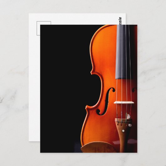Carte Postale Musique classique violon (Devant / Derrière)