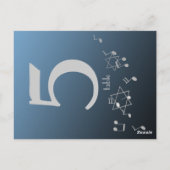 Carte Postale Musique dans l'air Silver Table Numéro Card (Dos)