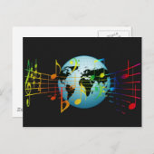 Carte Postale Musique dans le monde (Devant / Derrière)