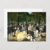 Carte Postale Musique dans les Tullérias Edouard Manet (Devant / Derrière)