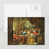 Carte Postale Musique dans un intérieur palatial avec (Devant / Derrière)