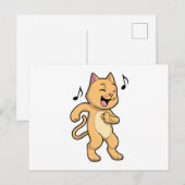 Carte Postale Musique Danse de Chat (Devant / Derrière)