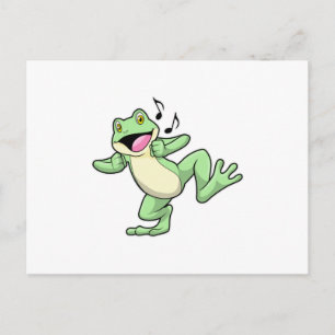 Carte Postale Musique de danse de grenouille