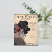Carte Postale Musique de feuille vintage de tango (Debout devant)