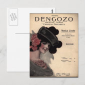 Carte Postale Musique de feuille vintage de tango (Devant / Derrière)