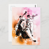 Carte Postale Musique de groupe JAZZ Unique (Devant / Derrière)