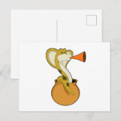 Carte Postale Musique de trompette serpent (Devant / Derrière)