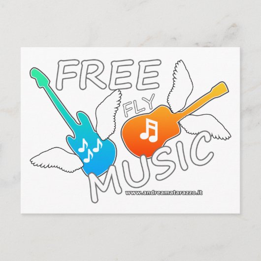 Carte Postale Musique de vol gratuite (Devant)