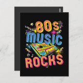 Carte Postale Musique des années 80 Rock des années 80 (Devant / Derrière)