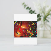 Carte Postale Musique Destinée Chanson & Danse Notes Instruments (Debout devant)