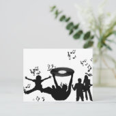 Carte Postale Musique Disco Gens Danse (Debout devant)