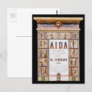 Carte Postale Musique d'opéra vintage, Aida égyptienne de Verdi