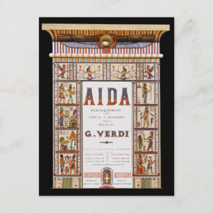 Carte Postale Musique d'opéra vintage, Aïda égyptienne de Verdi