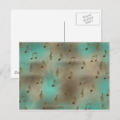 Carte Postale Musique et notes (Devant / Derrière)