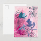 Carte Postale Musique intérieure - Croquis floral (Devant / Derrière)