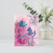 Carte Postale Musique intérieure - Croquis floral (Debout devant)