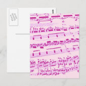 Carte Postale Musique majeure/étudiante/enseignant (Devant / Derrière)