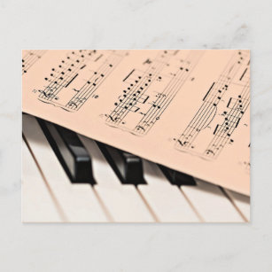 Carte Postale Musique piano