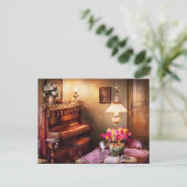 Carte Postale Musique - Piano - Salle de Musique (Debout devant)