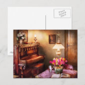 Carte Postale Musique - Piano - Salle de Musique (Devant / Derrière)
