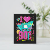 Carte Postale Musique Radio Rétro Disco Amour 90 des années 1990 (Debout devant)