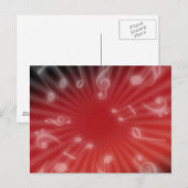 Carte Postale Musique rouge (Devant / Derrière)