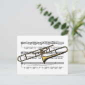 Carte Postale Musique Trombone 14 B (Debout devant)