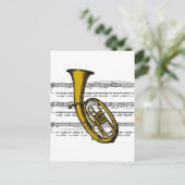 Carte Postale Musique Tuba 04 B (Debout devant)