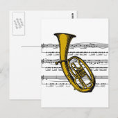 Carte Postale Musique Tuba 04 B (Devant / Derrière)