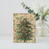 Carte Postale Musique Vintage Christmas Tree (Debout devant)