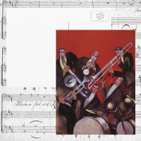 Musique vintage, groupe de jazz musical Art Déco e