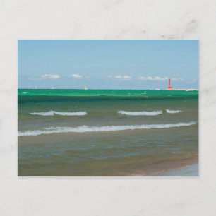 Carte Postale Muskegon Pier Light, Muskegon, Michigan