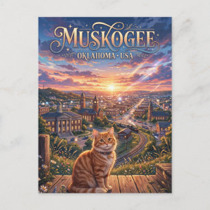 Carte Postale Muskogee, Oklahoma, États-Unis États-Unis